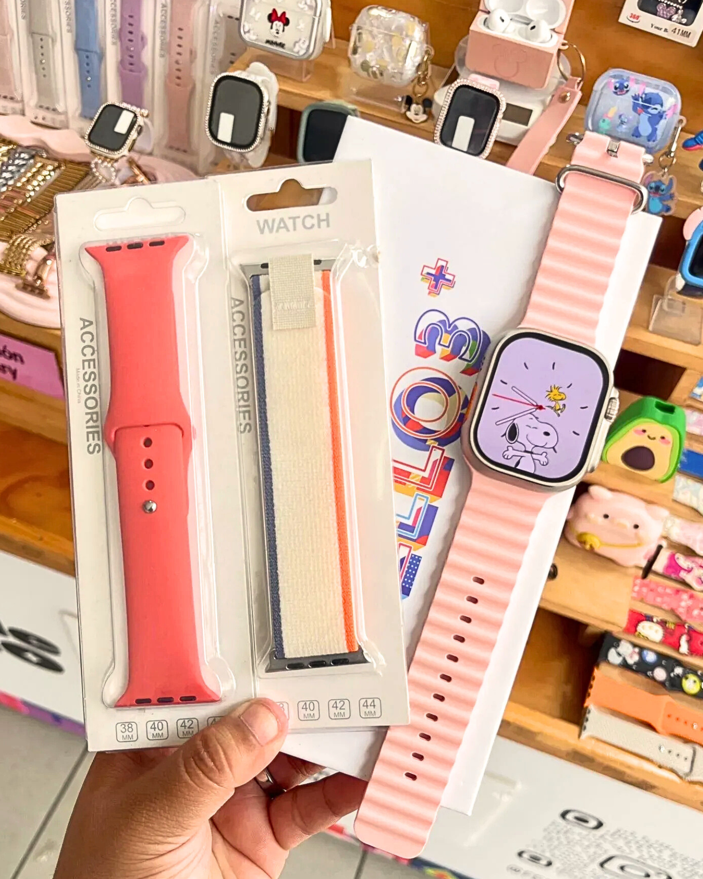 BIG PANDA PRODUCTOS (12) PACK ULTRA SMARTWATCH (INCLUYE DOS CORREAS GRATIS) - Imagen 1