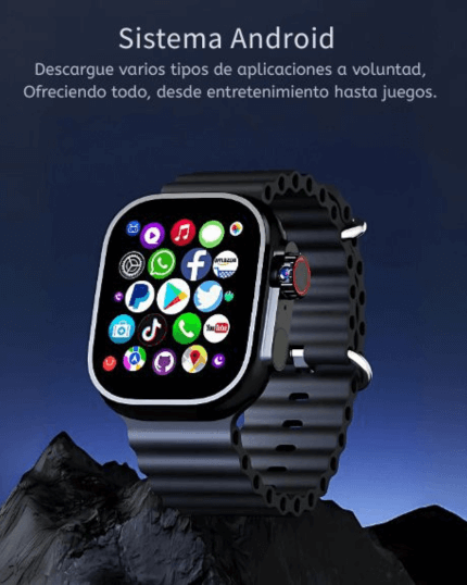 Dw100 Pro Smartwatch Android Sim Desbloqueo Huella digital Cámara 8MP Amoled GPS WIFI Play Store de 256Gb / 32 RAm